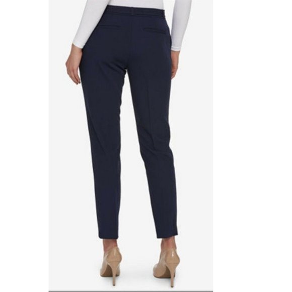 Tommy Hilfiger Belted Ankle Pants Midnight Color - Picture 2 of 3